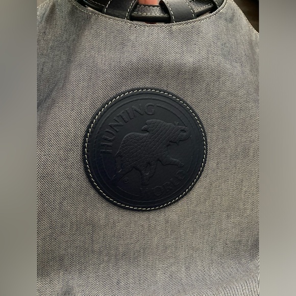 Authentic Vintage Hunting World Leather & Denim Tote/Handbag - Picture 5 of 15